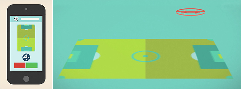 Illustration for article titled A Game Called Zyro Uses Flying Drones As Intelligent Tennis Balls